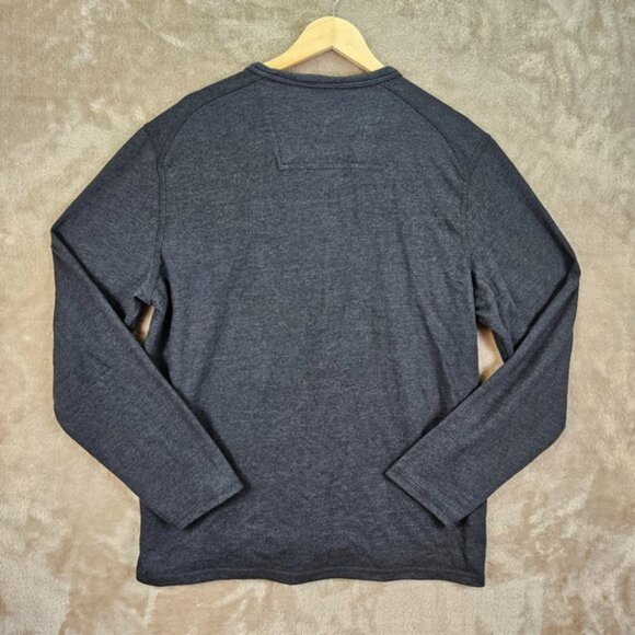 G.H. Bass & Co. Henley Shirt Mens Size XL Gray Thermal Long Sleeve - Picture 2 of 11
